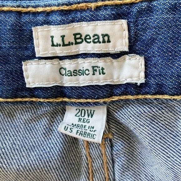 LL Bean Classic Fit Cropped Jeans Pima Cotton High Waist Soft - Picture 7 of 14